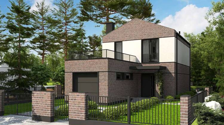 Проект двухэтажного дома общей площадью 123 кв.м. с гаражом 20 кв.м