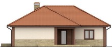 Проект одноэтажного просторного комфортного дома с многоскатной крышей и гаражом для 1 автомобиля
