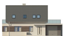 Проект небольшого одноэтажного дома с террасой над гаражом