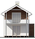 Проект двухэтажного небольшого дома для узкого участка