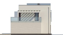 Двухэтажный коттедж с плоской крышей