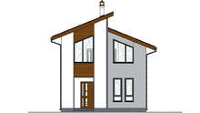 Проект небольшого симпатичного двухэтажного дома площадью до 80 m²
