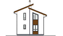 Проект небольшого симпатичного двухэтажного дома площадью до 80 m²