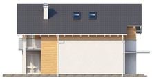Проект дачного энергосберегающего дома для узкого участка