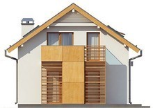 Проект дома с мансардой и гаражом для узкого участка