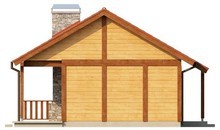 Проект небольшого бюджетного одноэтажного дома с деревянным фасадом