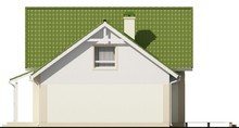 Проект одноэтажного дома с мансардой, гаражом и зеленой крышей