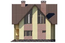 План необычного красивого двухэтажного дома