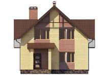 Проект стильного двухэтажного дома с двумя аккуратными балкончиками