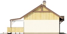 Проект небольшого дома с крытой террасой