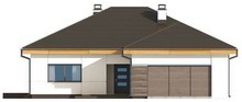Проект одноэтажного дома с фронтальным гаражом