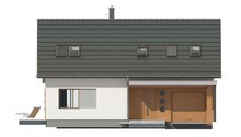 Проект небольшого дома с мансардой и гаражом