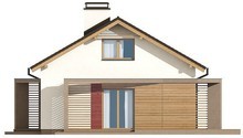 Проект классического одноэтажного загородного дома с мансардой и двускатной крышей