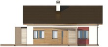 Проект классического одноэтажного загородного дома с мансардой и двускатной крышей