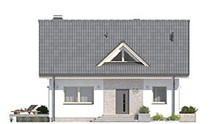 Проект одноэтажного дома с открытыми верандами под двускатной крышей