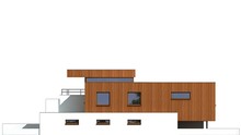 Оригинальный проект жилого дома площадью 180 кв. м в стиле минимализма с огромными террасами