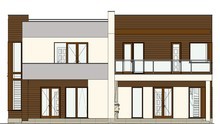Проект двухэтажного жилого дома на две семьи
