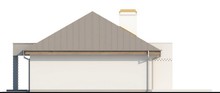 Проект одноэтажного коттеджа с гаражом, с приватной зоной