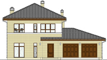 Схема двухэтажного дома с роскошным гаражом