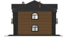 Проект двухэтажного дома с кирпичным фасадом общей площадью 204 кв.м.