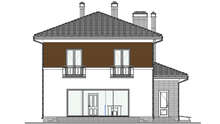 Проект двухэтажного дома с цокольным этажом общей площадью 246 кв.м.