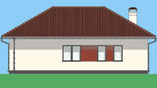 Проект удобного дачного дома с гаражом площадью 90 кв.м.
