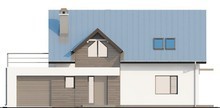 Проект классического дома с террасой над гаражом