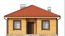 Проект дома с большой крытой террасой