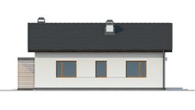 Проект небольшого одноэтажного дома с удобным боковым входом