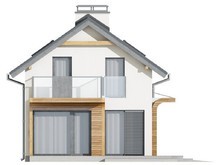 Проект дома с оригинальным фасадом для большого участка
