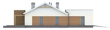 Проект одноэтажного дома простой формы с гаражом для двух авто