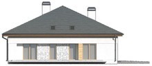 Проект дома с многоскатной крышей и открытой мансардой
