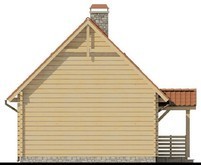 Проект небольшого дома с мансардой и боковой террасой