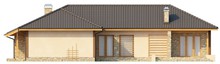 Проект одноэтажного дома с гаражом для двух автомобилей и четырехскатной крышей