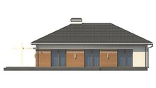 Проект стильного одноэтажного дома с большим гаражом для 2 авто