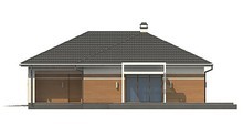 Проект стильного одноэтажного дома с большим гаражом для 2 авто