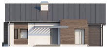 Проект одноэтажного дома с современными элементами фасадов
