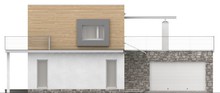 Проект современного дома с террасой над гаражом