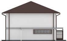 Проект простого двухэтажного дома со встроенным гаражом