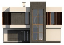 Проект модного двухэтажного дома хай тек