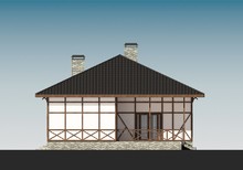 Оригинальный дом с мансардой в стиле шале