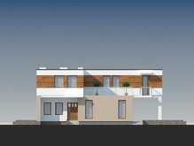 Проект современного дома Г-образной формы
