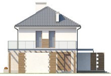 Проект двухэтажного загородного дома с большой террасой
