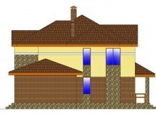 Комфортный двухэтажный дом с фактурным фасадом