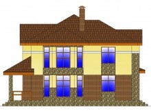 Комфортный двухэтажный дом с фактурным фасадом