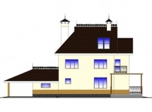 Проект двухэтажного дома с бильярдной в мансарде