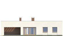 Проект одноэтажного дома с плоской крышей, со светлым функциональным интерьером и гаражом