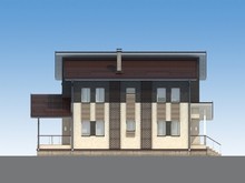 Архитектурный проект 2х этажного небольшого дома 190 m²