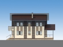 Архитектурный проект 2х этажного небольшого дома 190 m²