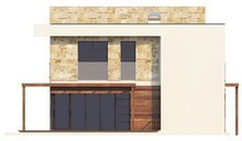 Проект двухэтажного коттеджа модерн с гаражом для двух автомобилей